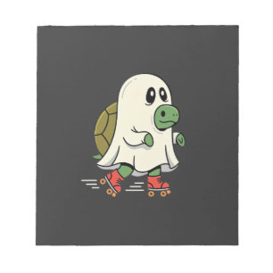 Ghost Turtle Roller Skates Halloween Design_1 Notitieblok