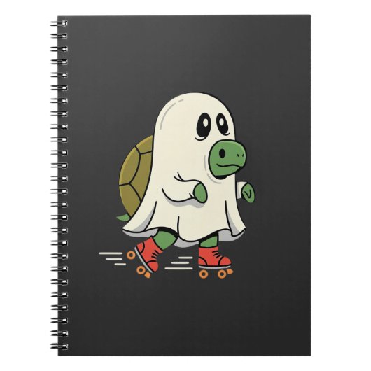 Ghost Turtle Roller Skates Halloween Design_1 Notitieboek (Voorkant)