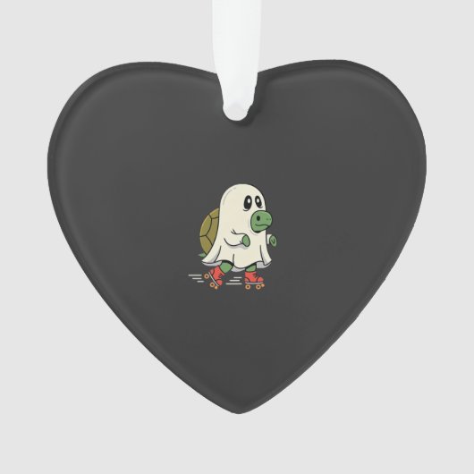 Ghost Turtle Roller Skates Halloween Design_1 Ornament (voorkant)