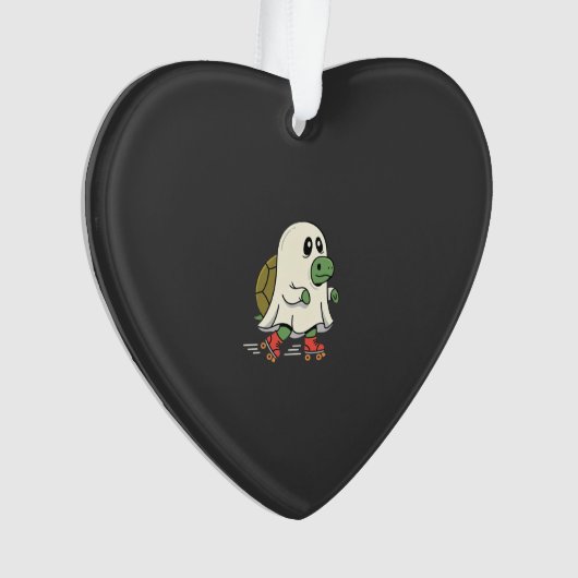 Ghost Turtle Roller Skates Halloween Design_1 Ornament (voorkant)