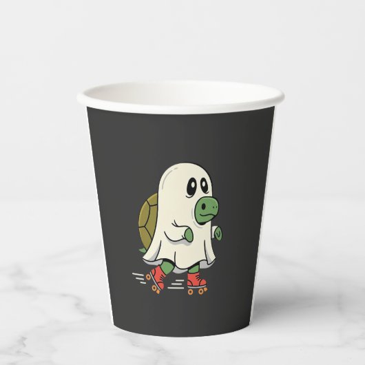 Ghost Turtle Roller Skates Halloween Design_1 Papieren Bekers (Voorkant)