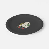 Ghost Turtle Roller Skates Halloween Design_1 Papieren Bordje (Gekanteld)