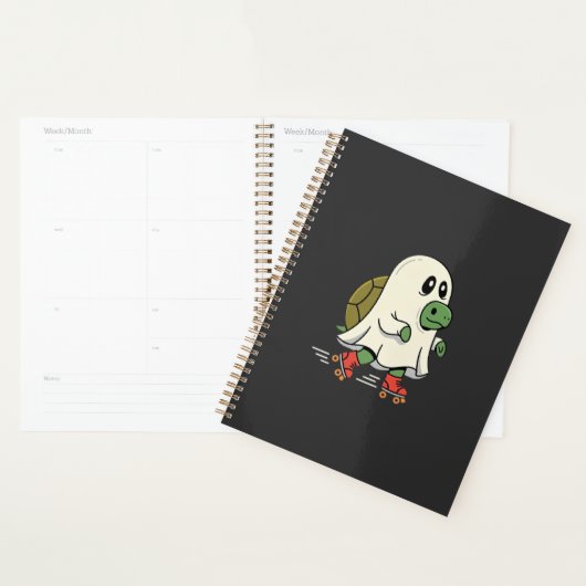 Ghost Turtle Roller Skates Halloween Design_1 Planner (Display)