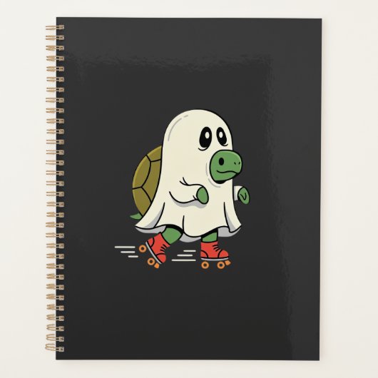 Ghost Turtle Roller Skates Halloween Design_1 Planner (Voorkant)