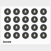 Ghost Turtle Roller Skates Halloween Design_1 Ronde Sticker (Vel)