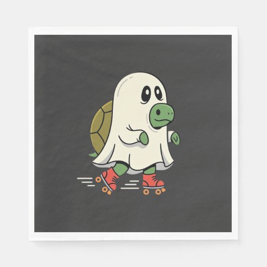 Ghost Turtle Roller Skates Halloween Design_1 Servet (Voorkant)
