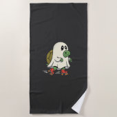 Ghost Turtle Roller Skates Halloween Design_1 Strandlaken (Voorkant)