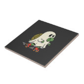 Ghost Turtle Roller Skates Halloween Design_1 Tegeltje (Zijkant)