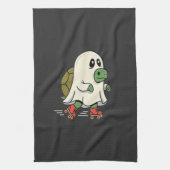 Ghost Turtle Roller Skates Halloween Design_1 Theedoek (Verticaal)