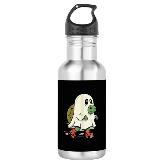 Ghost Turtle Roller Skates Halloween Design_1 Waterfles (Voorkant)