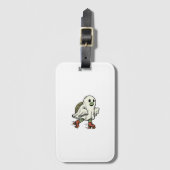 Ghost Turtle Roller Skating Vintage Halloween-ontw Bagagelabel (Voorkant (verticaal))