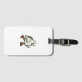 Ghost Turtle Roller Skating Vintage Halloween-ontw Bagagelabel (Voorkant (horizontaal))