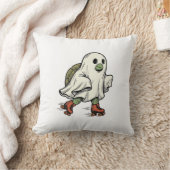 Ghost Turtle Roller Skating Vintage Halloween-ontw Kussen (Deken)