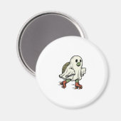 Ghost Turtle Roller Skating Vintage Halloween Ontw Magneet (Voorkant / Achterkant)