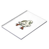 Ghost Turtle Roller Skating Vintage Halloween-ontw Notitieboek (Linkerzijde)