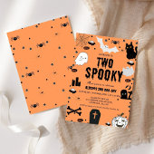 Ghost Two Spooky Halloween 2e verjaardagsfeestje Kaart