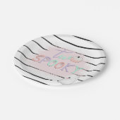 Ghost Two Spooky Pastel Roze Halloween Verjaardag Papieren Bordje (Gekanteld)