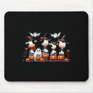 Ghost Uilen Koeien Halloween Dieren Koe Lover Spoo Muismat