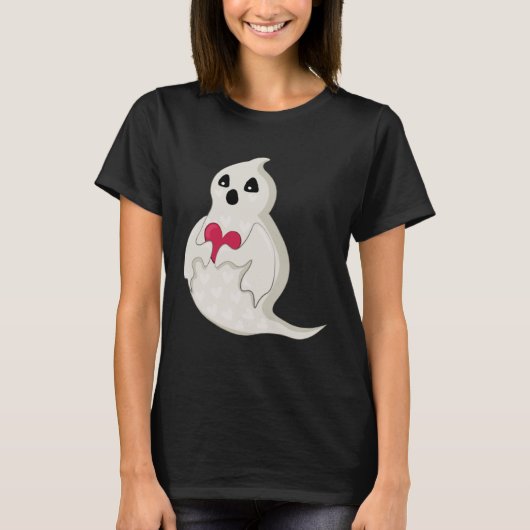 Ghost Valentijnsdag Leuke Funny Ghost Valentijns D T-shirt (Voorkant)