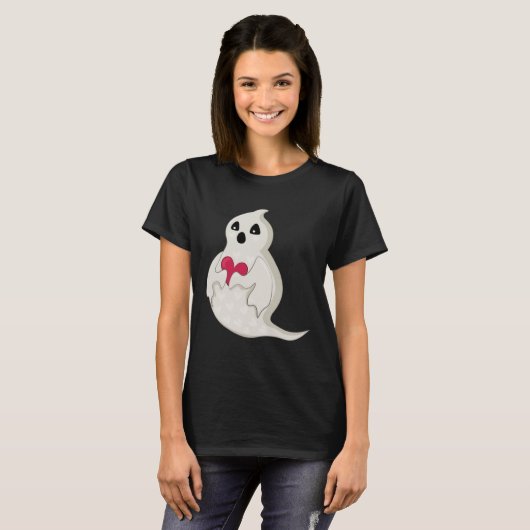Ghost Valentijnsdag Leuke Funny Ghost Valentijns D T-shirt (Voorkant volledig)
