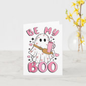 Ghost Valentine Wees Mijn Boo  Kaart (Gele Bloem)