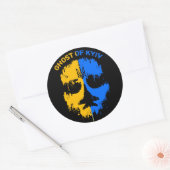 Ghost van Kiev Oekraïense vliegvechter Ronde Sticker (Envelop)