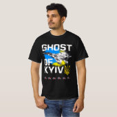 GHOST van KYIV Ukraine-strijkjet T-shirt (Voorkant volledig)