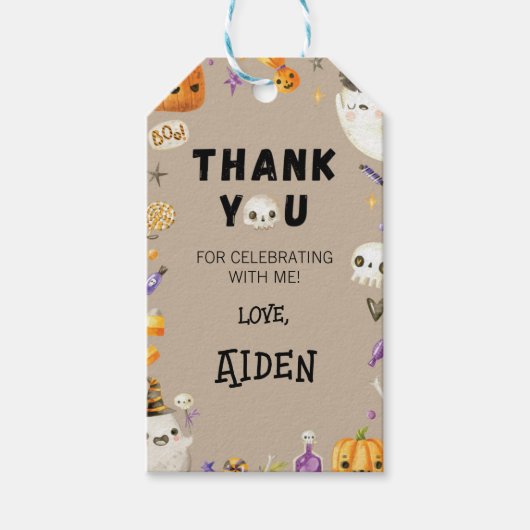  Ghost Verjaardagsfeest Dank u Label Cadeaulabel (Voorkant)