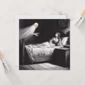 Ghost Verschijnt bij Sleeper Antiek Illustratie Kaart (Voorkant / Achterkant in situ)