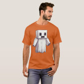 Ghost Video Gamer Piel Halloween Matching Costume T-shirt (Voorkant volledig)