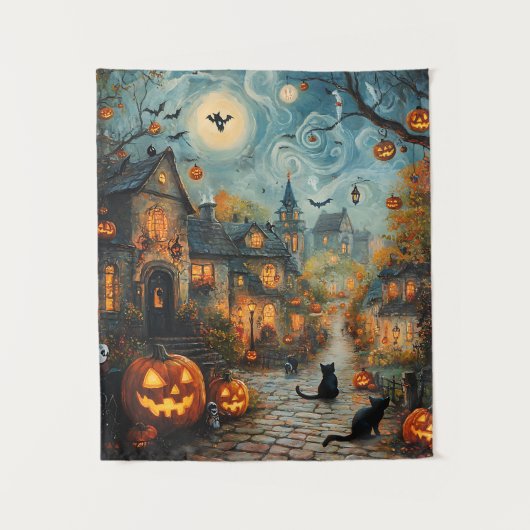 Ghost Village Tapestry Wandkleed (Voorkant)
