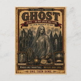 Ghost, Vintage Circus Monster Briefkaart