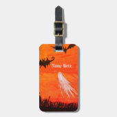 Ghost, vleermuizen, Halloween, aangepaste bagage L Bagagelabel (Voorkant verticaal)