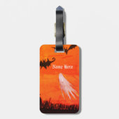 Ghost, vleermuizen, Halloween, aangepaste bagage L Bagagelabel (Achterkant verticaal)