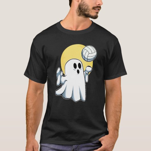 Ghost Volleyball Player Lazy Halloween Costume Cut T-shirt (Voorkant)