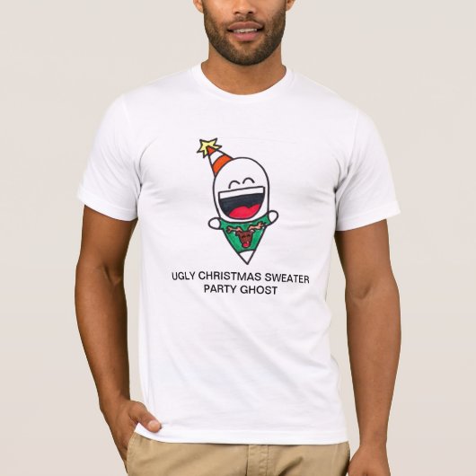 Ghost voor Ugly KerstSweater T-shirt (Voorkant)