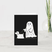 Ghost Walking Dog Ghostie Grappige Halloween Hond  Kaart (Voorkant)