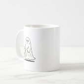 Ghost Walking Dog Ghostie Grappige Halloween Hond  Koffiemok (Voorkant links)