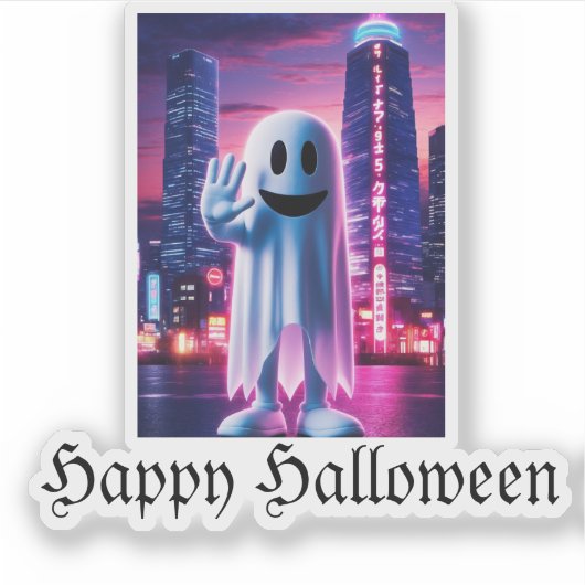 Ghost Wave & Urban Lights Sticker (Voorkant)