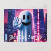 Ghost Wave & Urban Lights Uitnodiging Briefkaart (Voorkant)