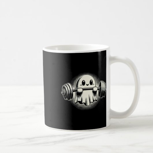 Ghost Weightlift Pocket Funny Ghost Workout Hal Koffiemok (Rechts)
