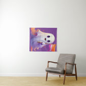 Ghost whit lesbian flag wandkleed (In Situ (horizontaal))