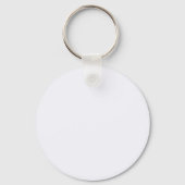 Ghost White Aluminium Cirkel Sleutelhanger (Voorkant)