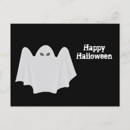 Ghost White Cartoon Graphic Halloween Briefkaart