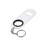 Ghost White Mini Flesopener met Sleutelhanger Flessenopener (Achterkant Gekanteld)