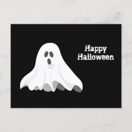 Ghost White Screaming Graphic Halloween Briefkaart