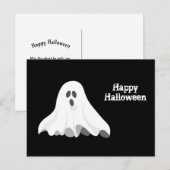 Ghost White Screaming Graphic Halloween Briefkaart (Voorkant / Achterkant)