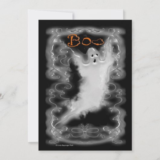 Ghost White Scroll Border Kaart (Voorkant)