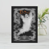 Ghost White Scroll Border Kaart (Staand voorkant)