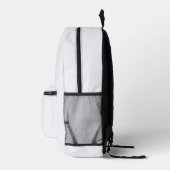 Ghost White Solid Color Bedrukte Rugzak (Rechts)